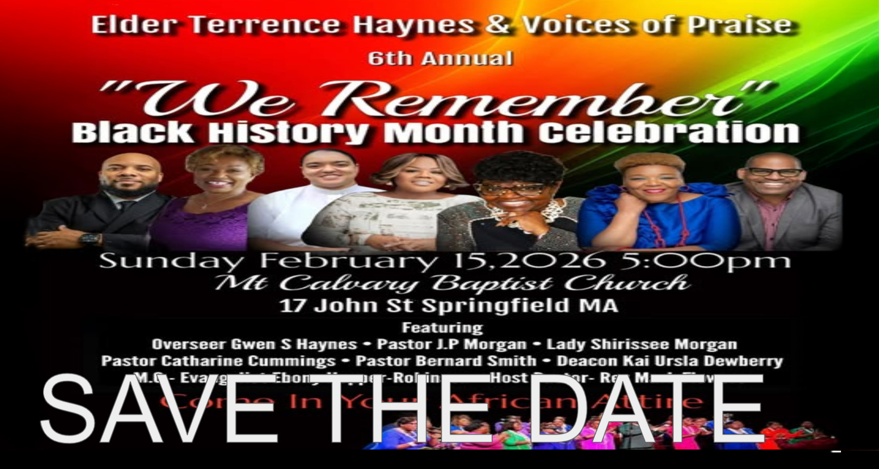 "6th Annual We Remember" Black History Month Celebration banner